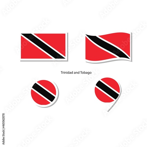 Trinidad and Tobago flag logo icon set, rectangle flat icons, circular shape, marker with flags. Free Download Trinidad and Tobago flag logo icon set, rectangle flat icons, circular shape, marker with flags. - GFXLoad