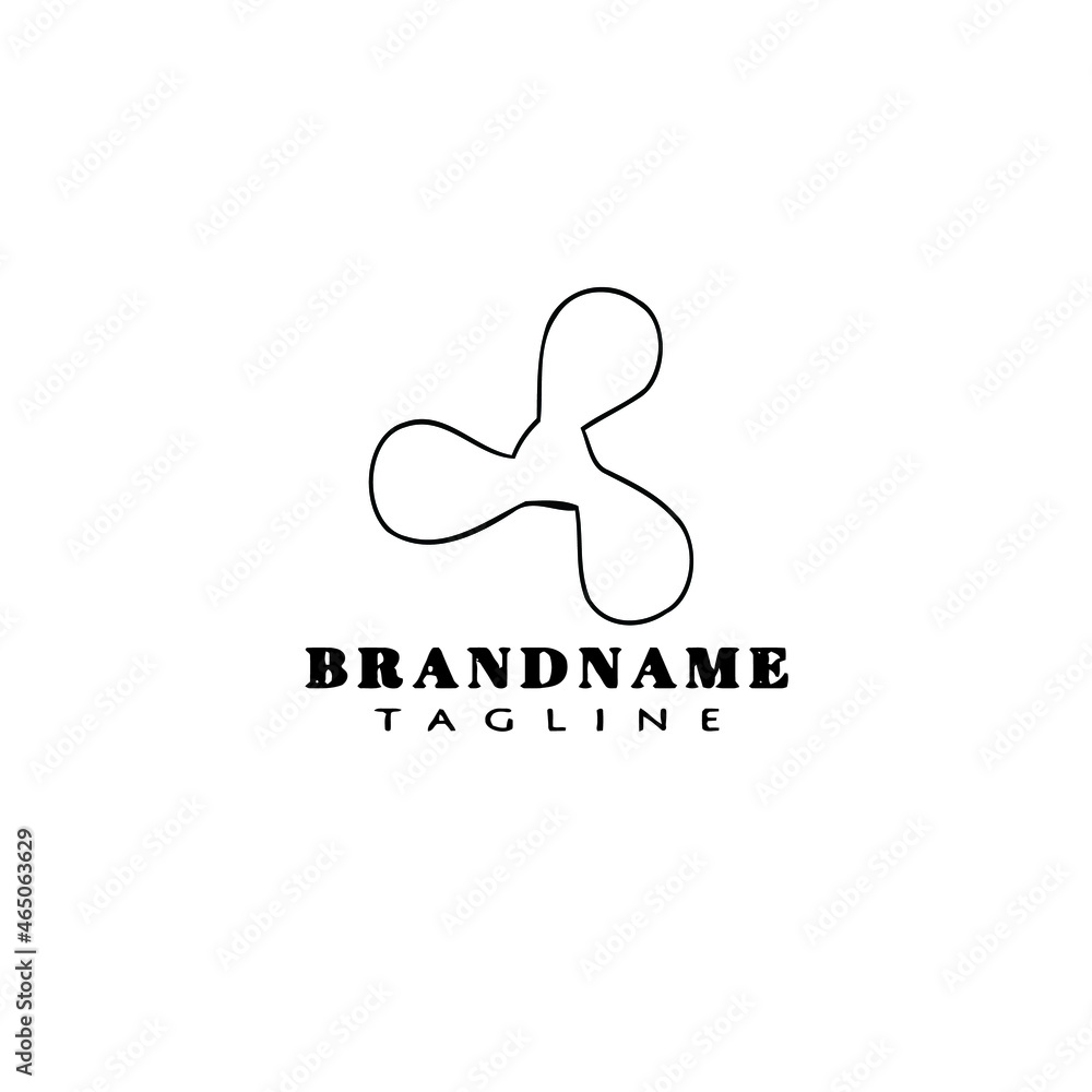 unique ceiling fan cartoon logo design template icon black isolated vector illustration unique ceiling fan cartoon logo design template icon black isolated vector illustration