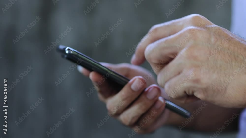 close up hand man touch screen smartphone close up hand man touch screen smartphone