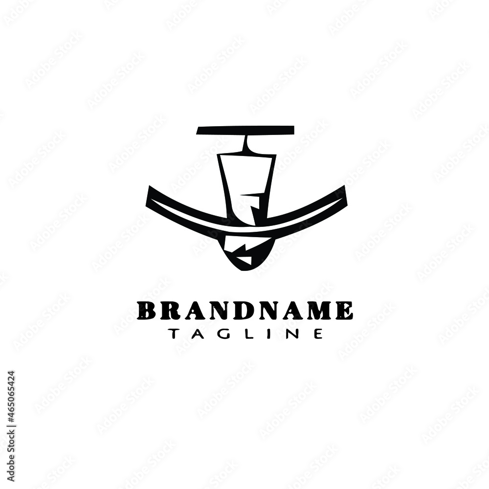 cute ceiling fan cartoon logo simple template icon black isolated vector illustration cute ceiling fan cartoon logo simple template icon black isolated vector illustration