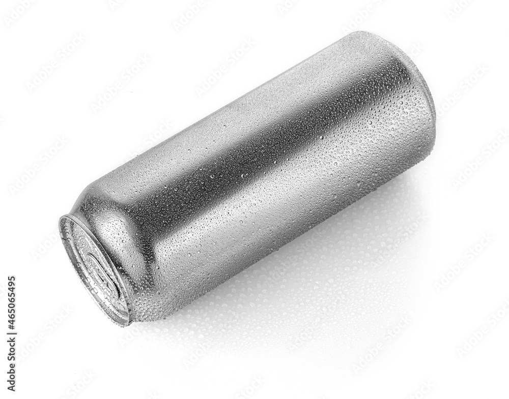silver metal can isolated on white silver metal can isolated on white