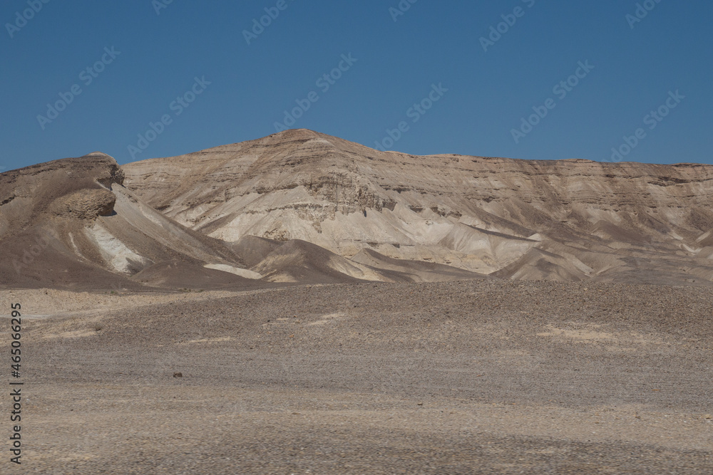 Fototapeta premium Beautiful stone desert mountain landscape of Israel.