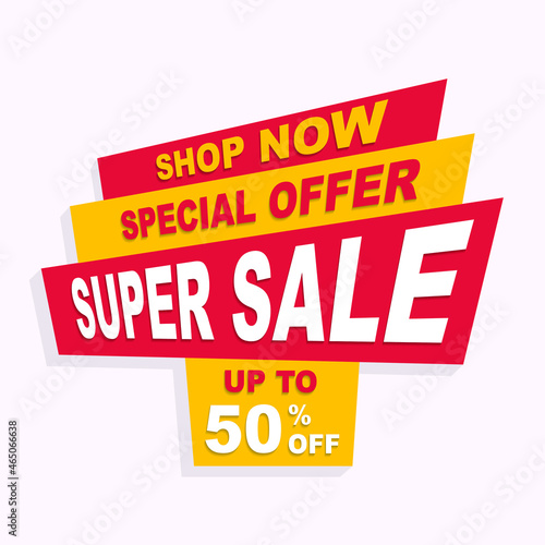 Sale discount banner template promotion