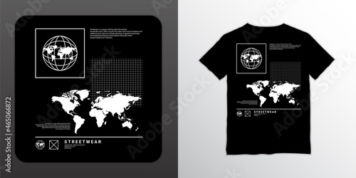 streetwear t-shirt design, suitable for screen printing, jackets and others