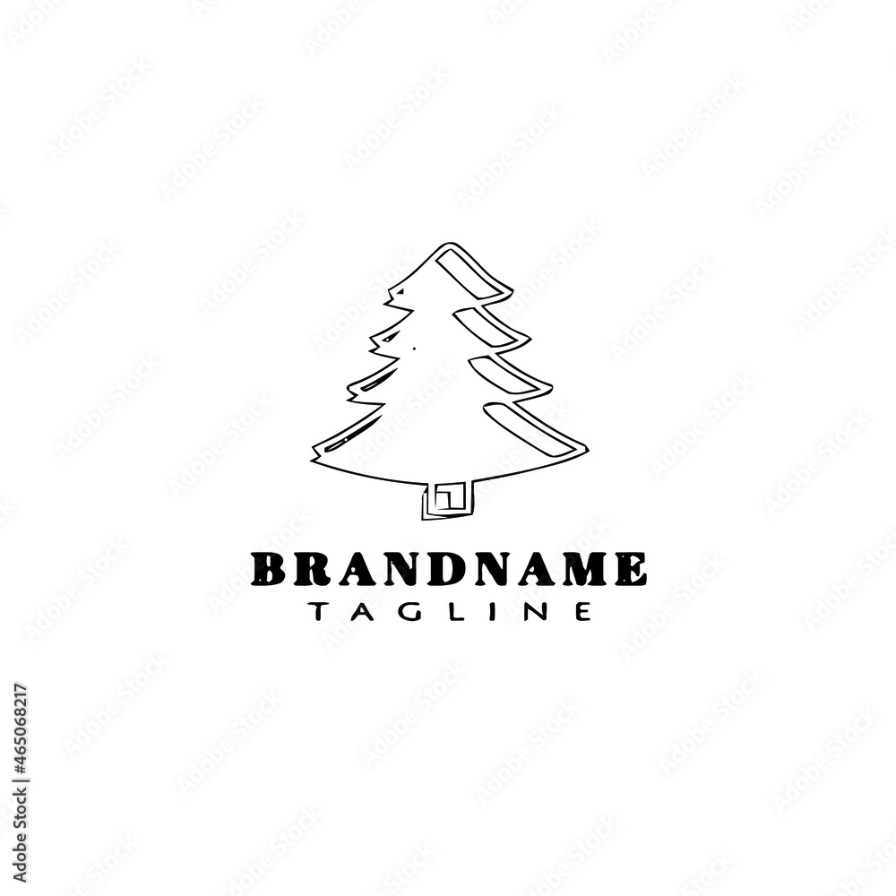 tree logo cartoon icon design template black vector illustration tree logo cartoon icon design template black vector illustration