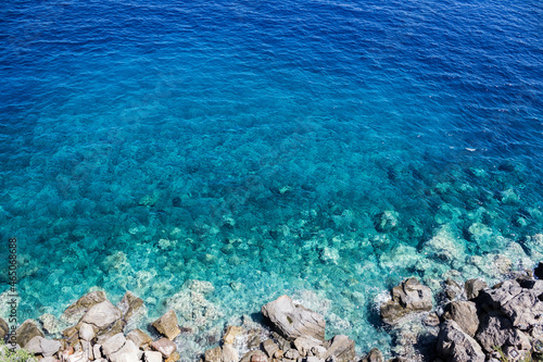 Sea Water in Lipari: Shades of Blue