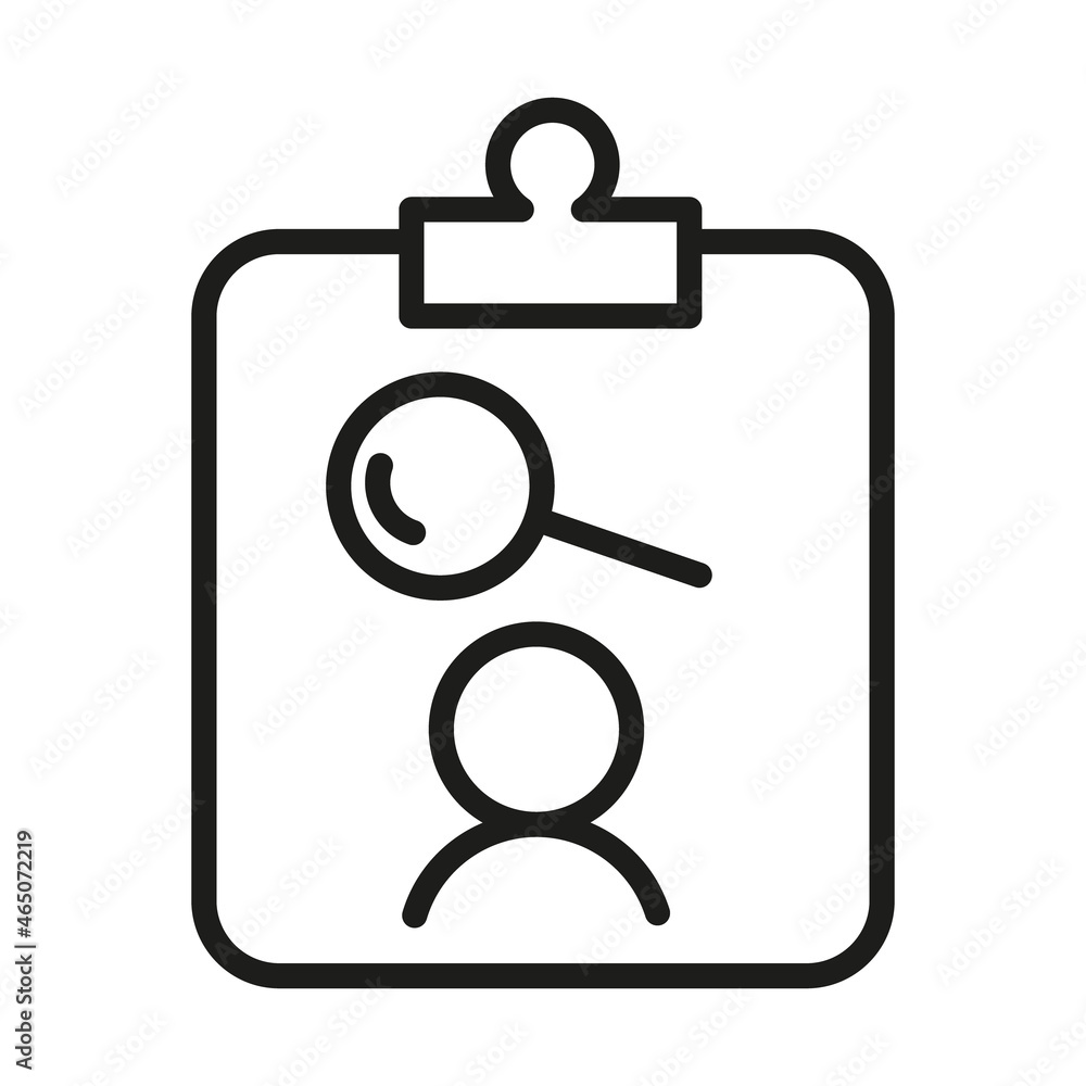 Clipboard line icon in trendy style. Stroke vector pictogram isolated on a white background. Clipboard line icon in trendy style. Stroke vector pictogram isolated on a white background.