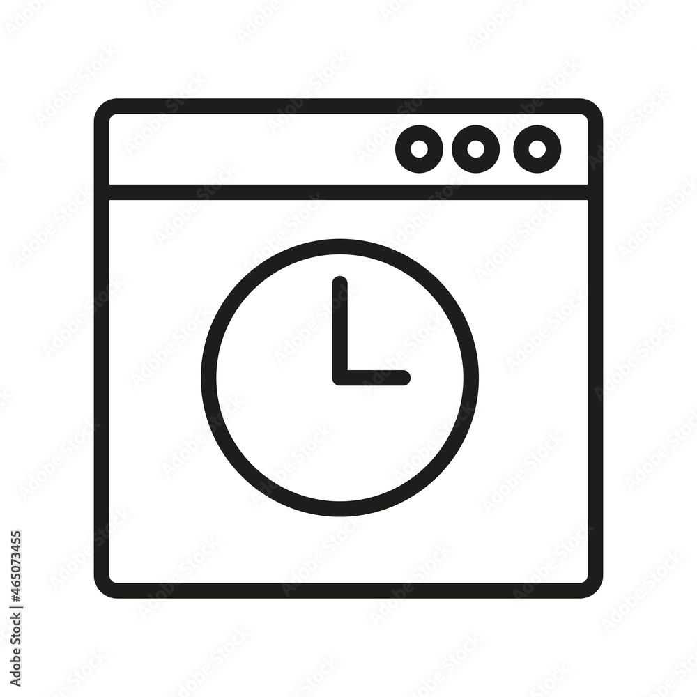 Website Outline Vector Icon. Illustration Of A Stroke Vector On A White Background. For App And Website Website Outline Vector Icon. Illustration Of A Stroke Vector On A White Background. For App And Website