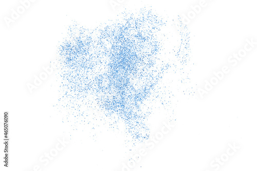 Abstract splashes of water on white background. Frozen motion of round particles. Rain, snow overlay texture. Vector Illustration, Eps 10.