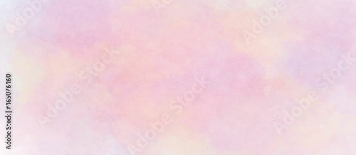 Pink color light ink effect shades gradient on textured paper. Soft smeared aquarelle painted magenta watercolor canvas for splash design, invitation background, vintage template