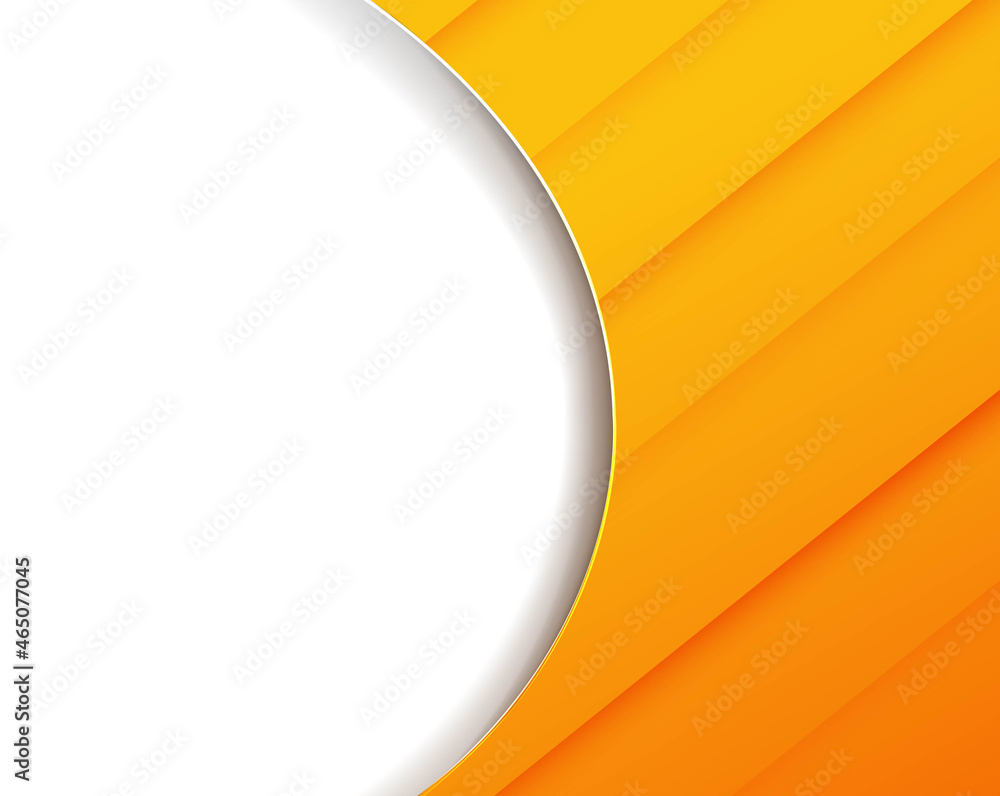 Abstract Orange Poster With Line With Gradient Mesh, Vector
