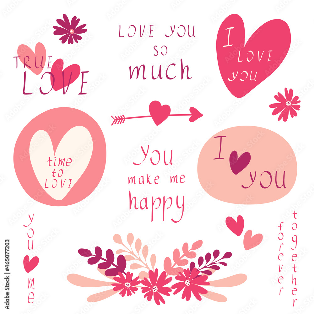 Romantic Love you lettering calligraphy hand draw written set. I Love you phrases. Love expressions. Typography I Love you postcard. Romantic Love you lettering calligraphy hand draw written set. I Love you phrases. Love expressions. Typography I Love you postcard.