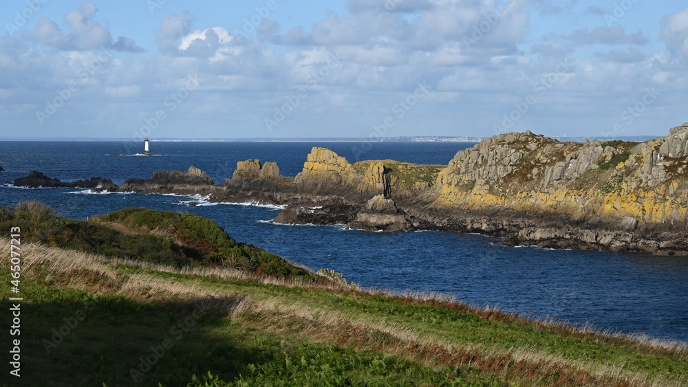 Panoramic view of a cape in french brittany Panoramic view of a cape in french brittany