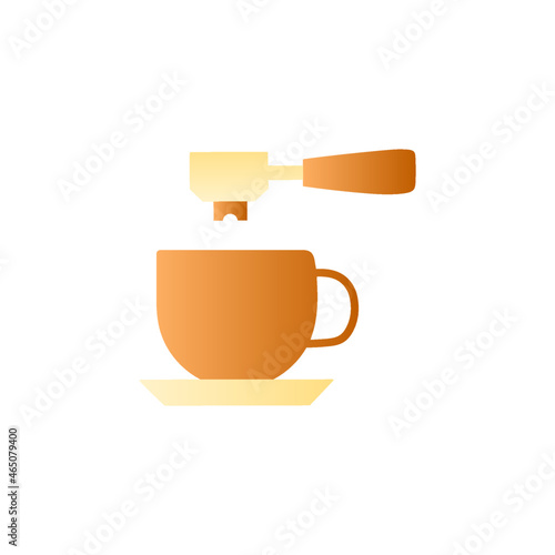 portafilter coffee icon in gradient color, isolated on white 