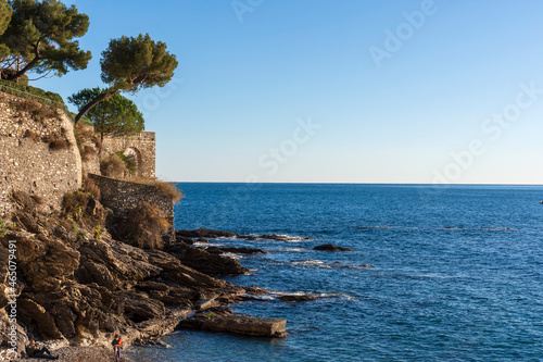 Wallpaper Mural sunset on the sea promenade in Genoa Nervi in Liguria Torontodigital.ca