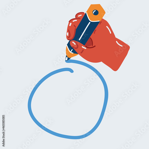 Vector illustration of Sketched circles drawning by hands with pencil.