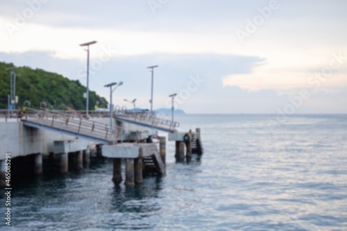 Blur tropical port seaside in Thailand © u photostock