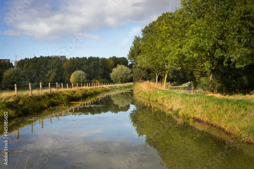 Polder Park Cronensteyn large park in the city of Leiden  Netherlands