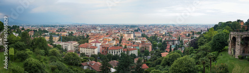 Panoramic view of the Bergamo city, Italy