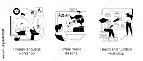 Supplementary education abstract concept vector illustrations.