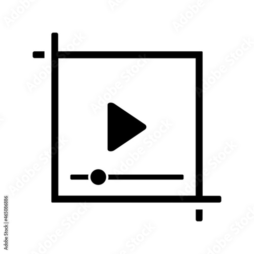Crop video icon. Illustration vector