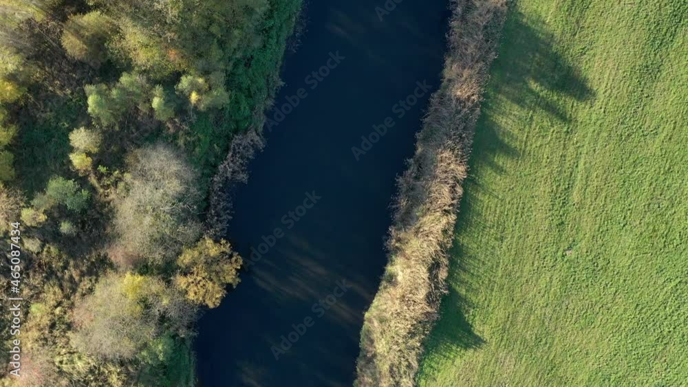 The Werra River from above in the fall time The Werra River from above in the fall time