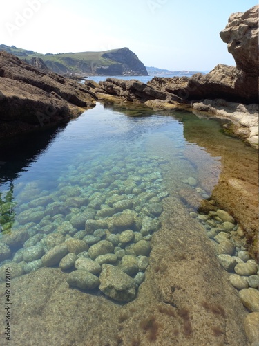 Rocky coast of the cantabrian sea, Northern Spain  photo