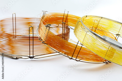 capillary columns of different lengths for gas chromatographic analysis. equipment for analytical chemistry in the laboratory.