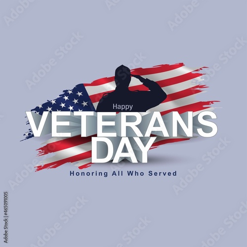 happy independence day America. vector illustration of American army with flag. white backgroundhappy veterans day USA. american soldier with flag. vector illustration design