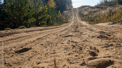 road on the sand