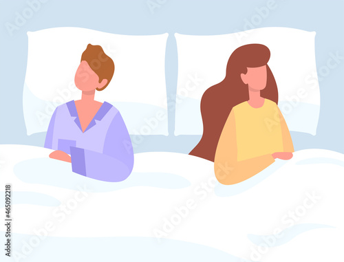 Couple sleeping at bed