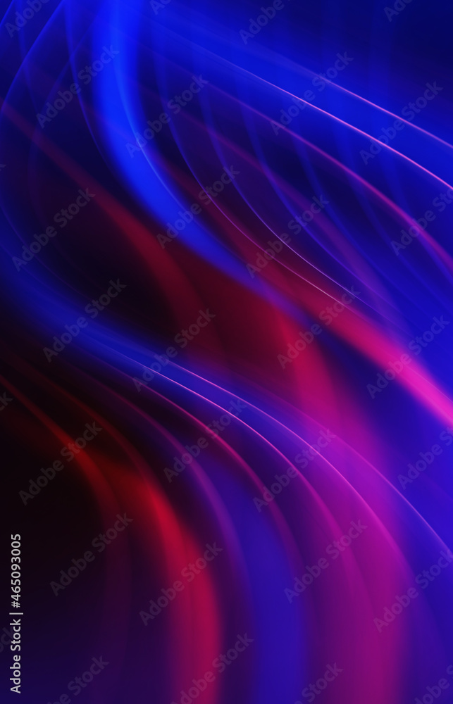 Dark abstract futuristic background. Digital explosion, ultraviolet neon glow, blurred geometric lines.