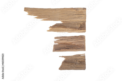 wooden slats isolated on a white background.
