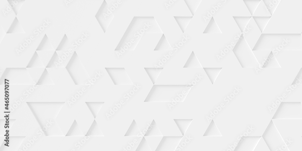 Random offset white triangle geometry background wallpaper banner template with copy space Random offset white triangle geometry background wallpaper banner template with copy space