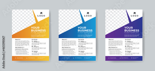 Business flyer template vector design, Flyer Template Geometric shape used for business layout design Template 