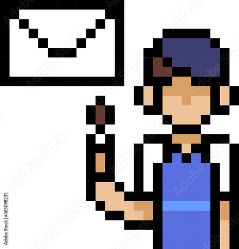 artits inviting pixel icon