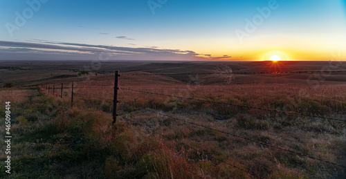 sunset in the flint hills kansas