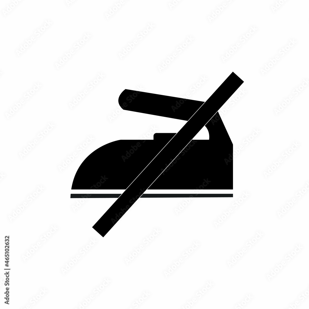 No Iron needed sign. Do not iron symbol drawing by illustration No Iron needed sign. Do not iron symbol drawing by illustration