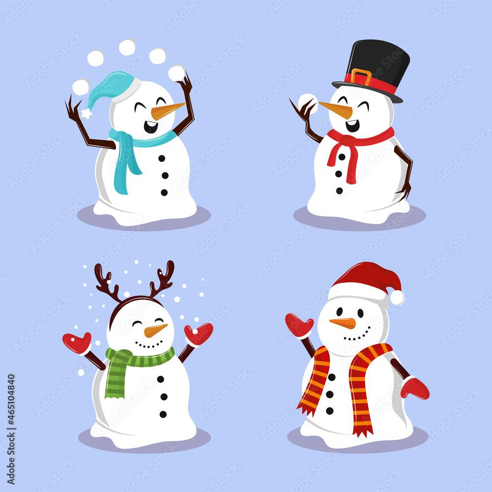 cute snowman icons