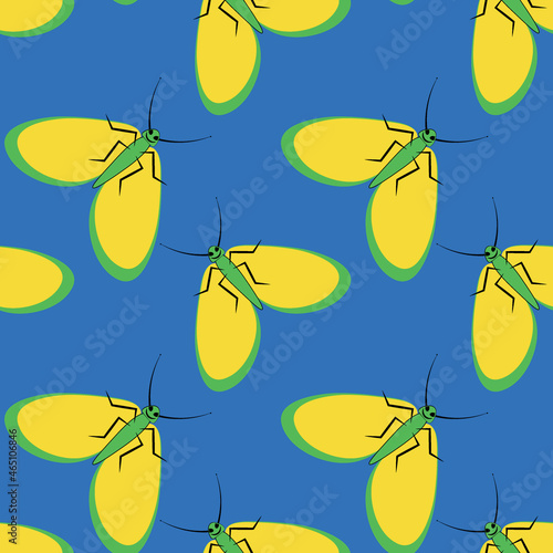 Illustration on a square background - stylized moths - graphics. Summer, insects, unbearable ease of life