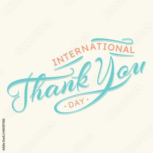 Calligraphy letter International Thank You Day