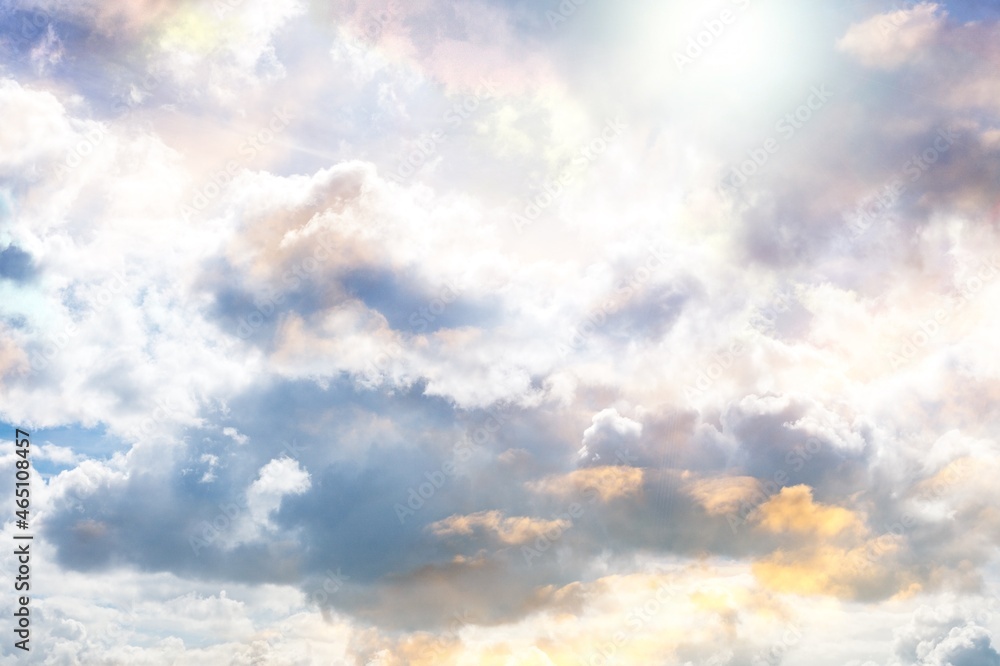 Obraz premium blue sky background with white clouds