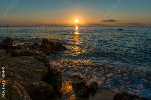 sunrise on the beach, Costa Rei, Sardinia, Italy