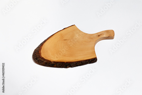 Wooden cutting board for cutting isolated on white background.High-resolution photo. © sabir