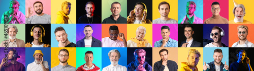 Collage with portraits of d...