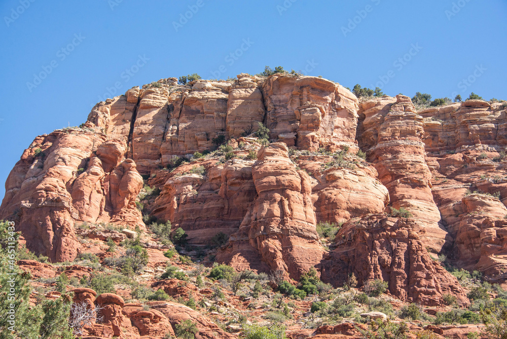 Desert scenery view from the Devilâ.s Bridge, Sedona, Arizona, U. S. A.