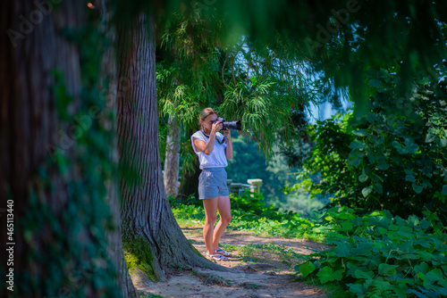 one photographer in the Botanical Garden of Batumi