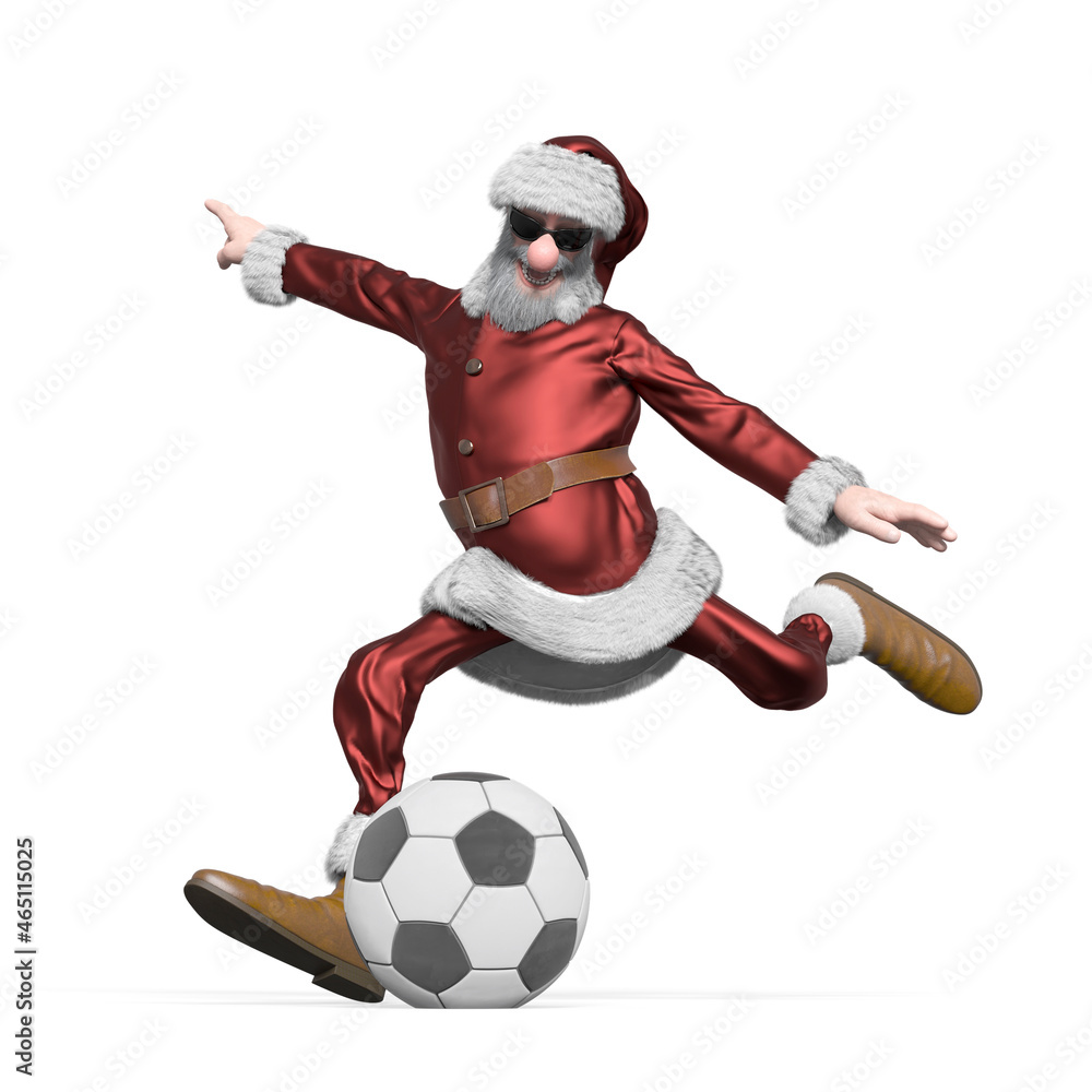 santa claus is playing football santa claus is playing football