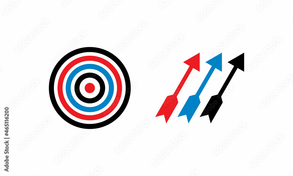 Archery Logo Design Vector Template on a white background Archery Logo Design Vector Template on a white background