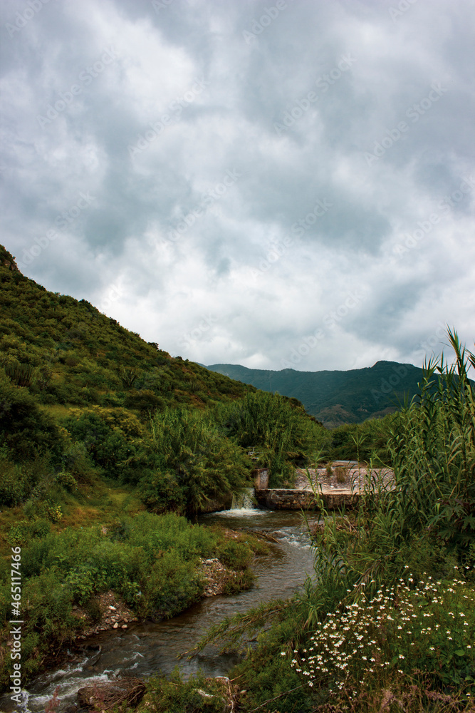 Obraz premium Paisaje de río oaxaqueño